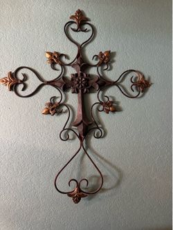 LARGE Cross wall decor 36x29