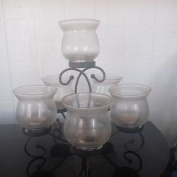 6 VOTIVE CANDLE GLASS HOLDER