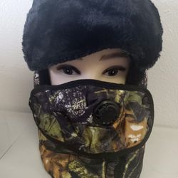 New Men And Women's Cozy Camo Beanie With Face Mask 😍😍😍