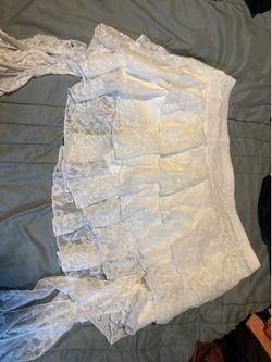 White lace skirt with floral Embroidery