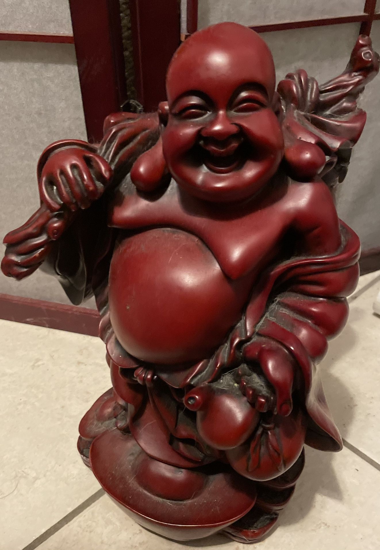 16” Heavy Resin Laughing Buddha Statue