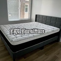 New Queen Bed Frame With Mattress 