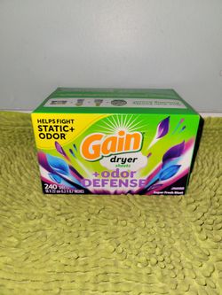Gain 240 Dryer Sheets + Odor Defense super fresh blast