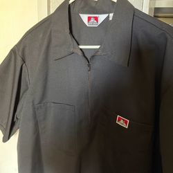 Black Ben Davis half zip shirt XL