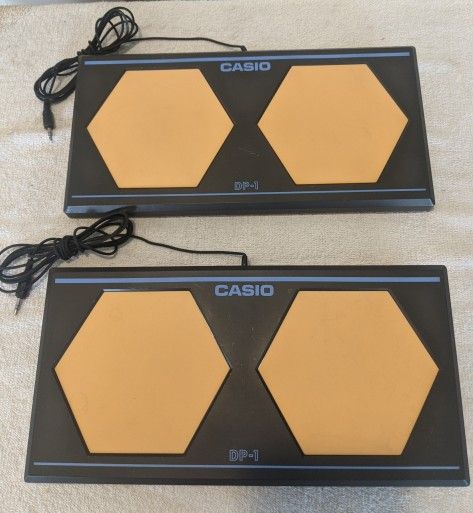 Pair of Vintage Casio DP-1 Drum Pad Triggers 