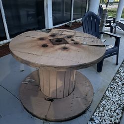 Outdoor Table Rustic Spool Free