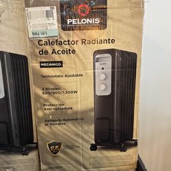 Oil-Filled Radiant Electric Heater with Thermostat