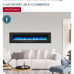 Brand New 78" electric fireplace