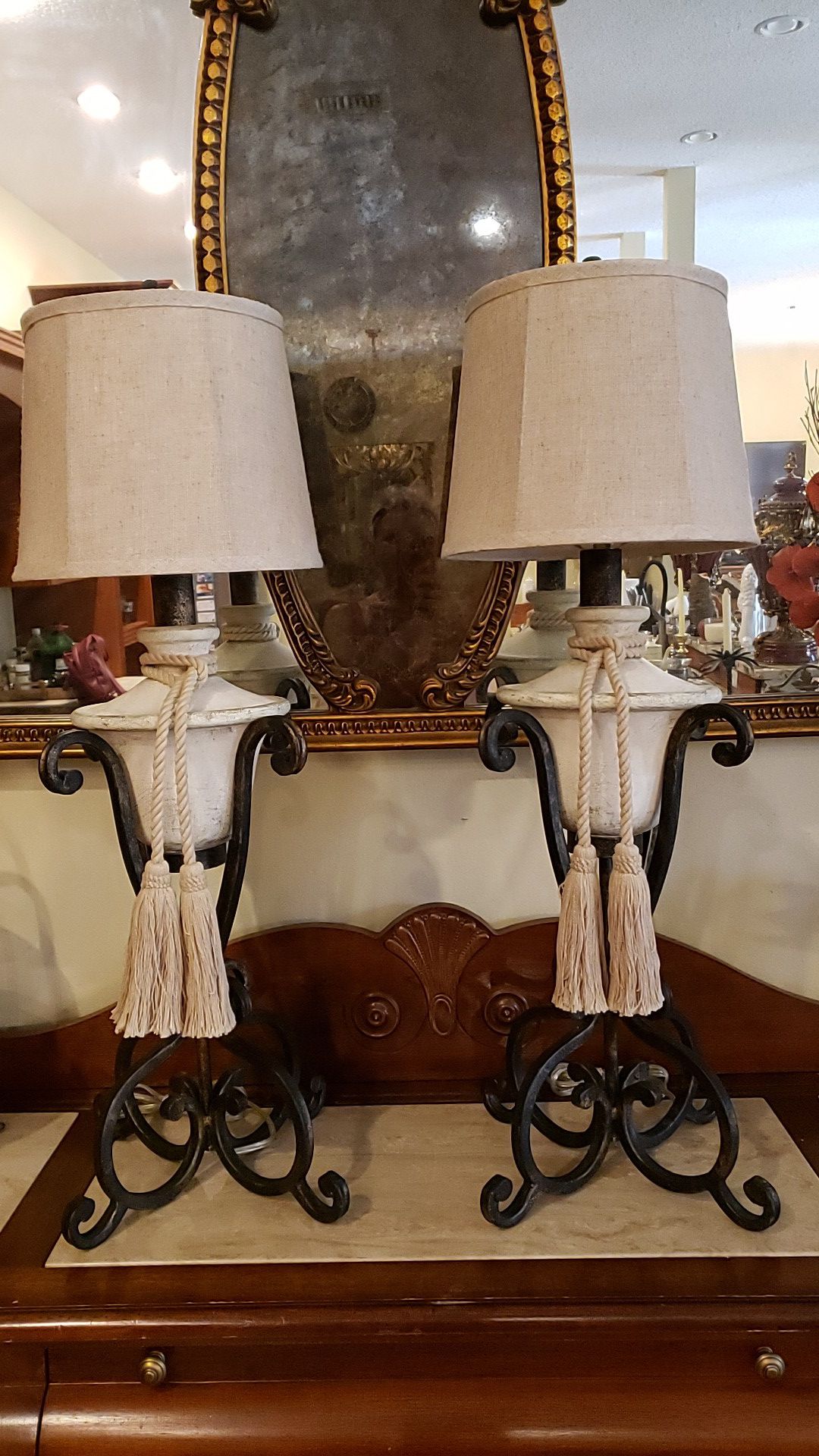 Beautiful French provincial lamps