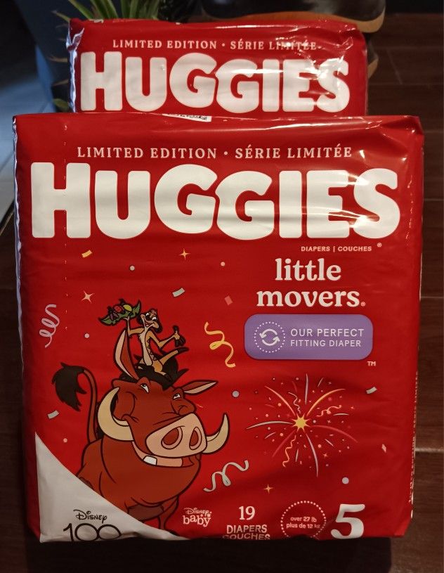 Huggies Little Movers Size 5 (2 For $12)