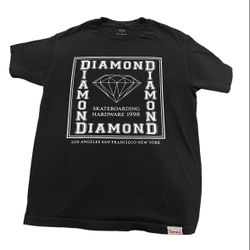 Diamond Supply Co. Shirt Mens Medium Black Short Sleeve Crew Neck Skateboarding