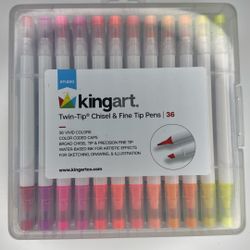 Studio Kingart Twin Tip Fine Tip Pens, 36