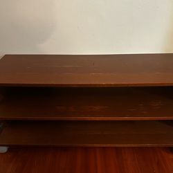 Wood TV Stand with Wheels