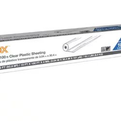 HDX 10 ft. x 100 ft. Clear 4 mil Plastic Sheeting