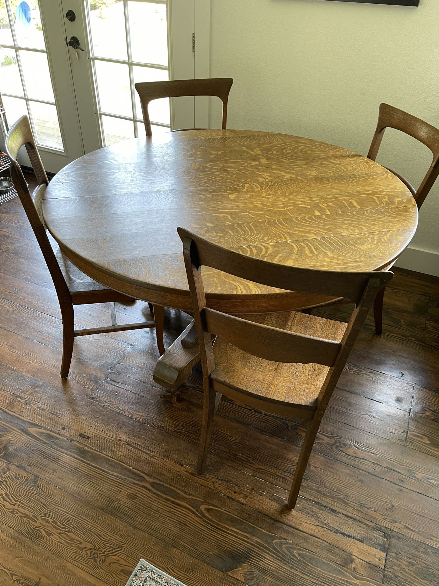 Antique Solid Oak Dining Table