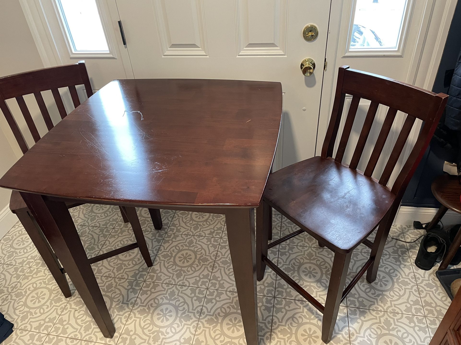 3pc Pub Dining Set table and two chairs