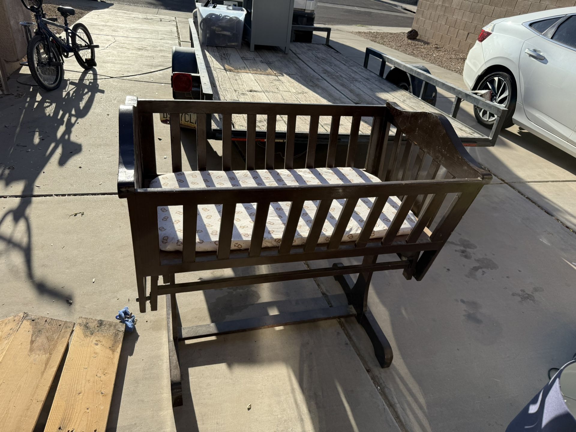 Cradle made Hand-thrown crib