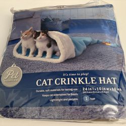 Cat Crinkle Hat Toy - New