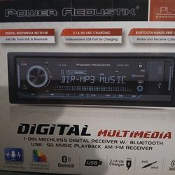 Power Acoustic Media Radio Bluetooth USB Aux Brand New $70firm Price Pickup Only Serious Buyers Please Yes It Is Avaliable 