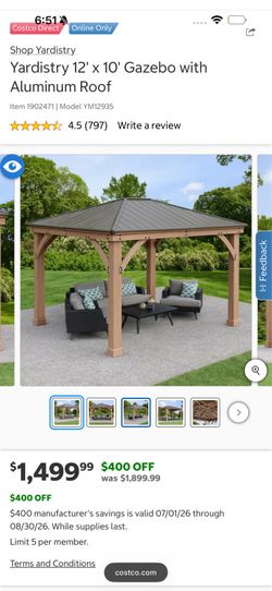 12 x 10 yardistry pérgola