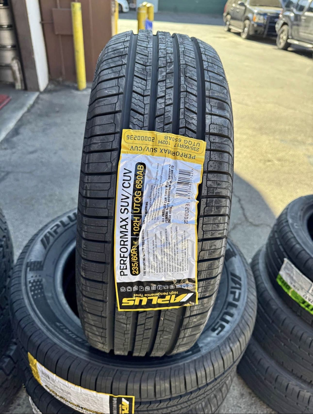 235-60-17 APLUS PERFORMANCE 4 new tires Free Mount Balance installed 235/60R17 llantas