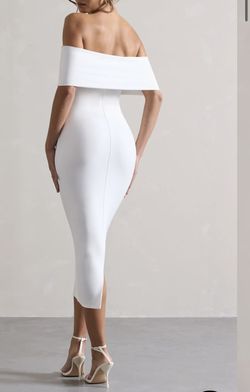 White Bodycon Midi Dress