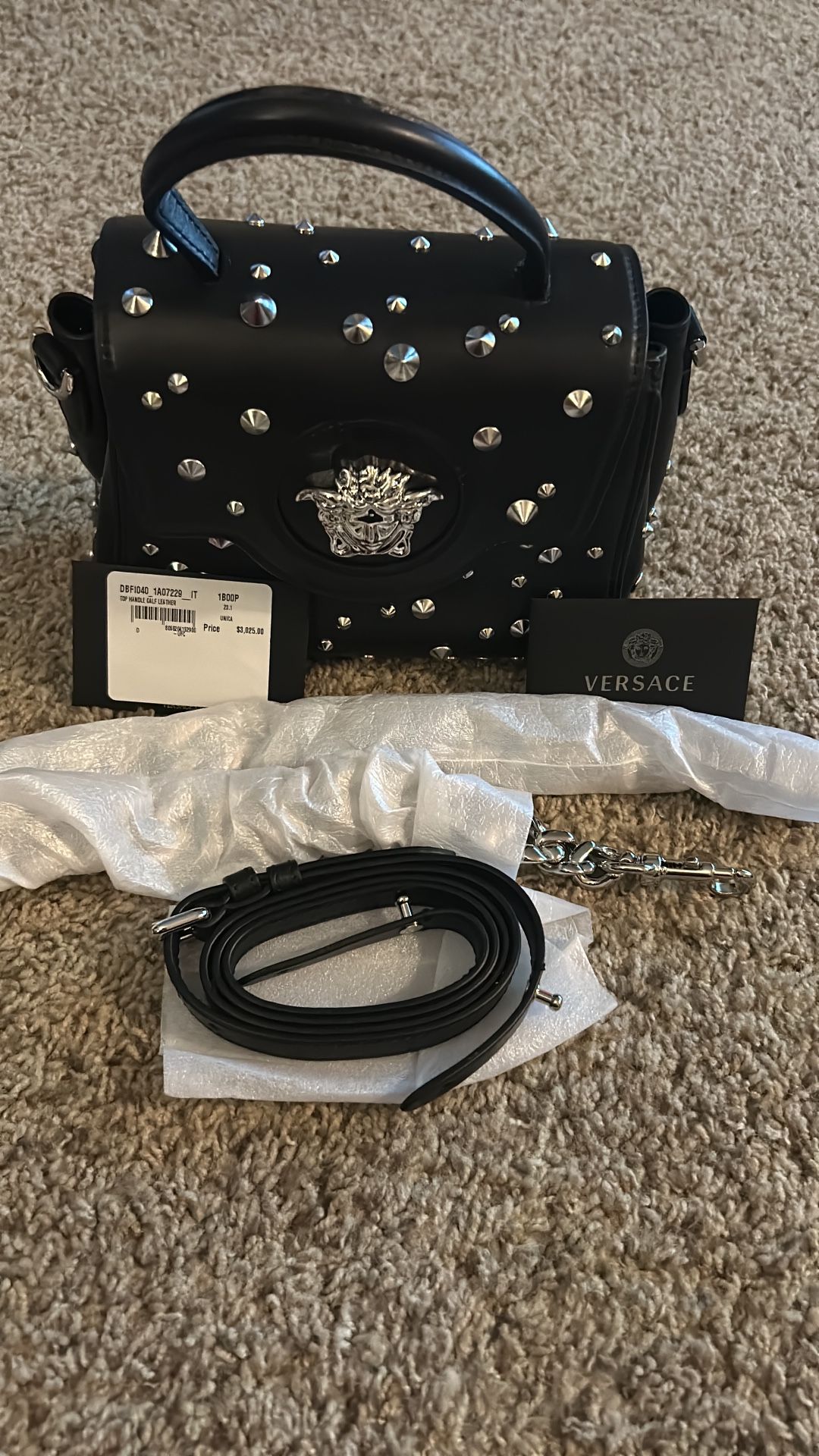 Versace Black Stud Purse 