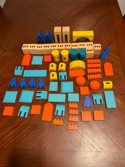 Wooden Colorful Castle Blocks