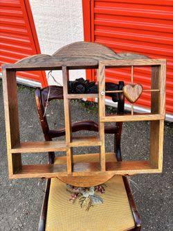 vintage wood wall shelf