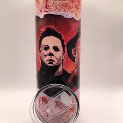 Halloween Sublimated Tumbler Glow In The Dark Thermo Coffee cup For Iced coffee