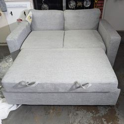 Brand New! ~Serta ~ Full Size Chenille Grey Sofa w/ Sleeper  & USB Port