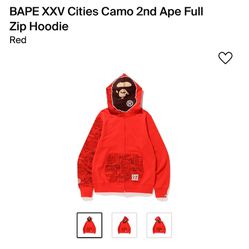 Red Rare Bape hoodie