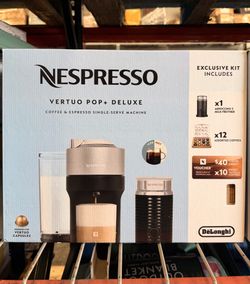 Nespresso Vertuo Pop + Deluxe Coffee and Espesso Single Serve Machine Brand New In Box