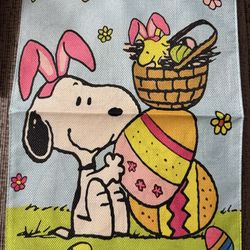 Easter Snoopy Yard Flag 12”x18”
