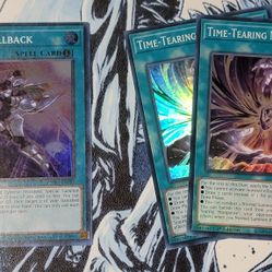 Yu-Gi-Oh! Time-Tearing Morganite/ Cynet Rollback CYAC 1st Edition Mint