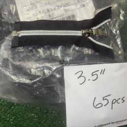 3.5” White or Gold Zippers