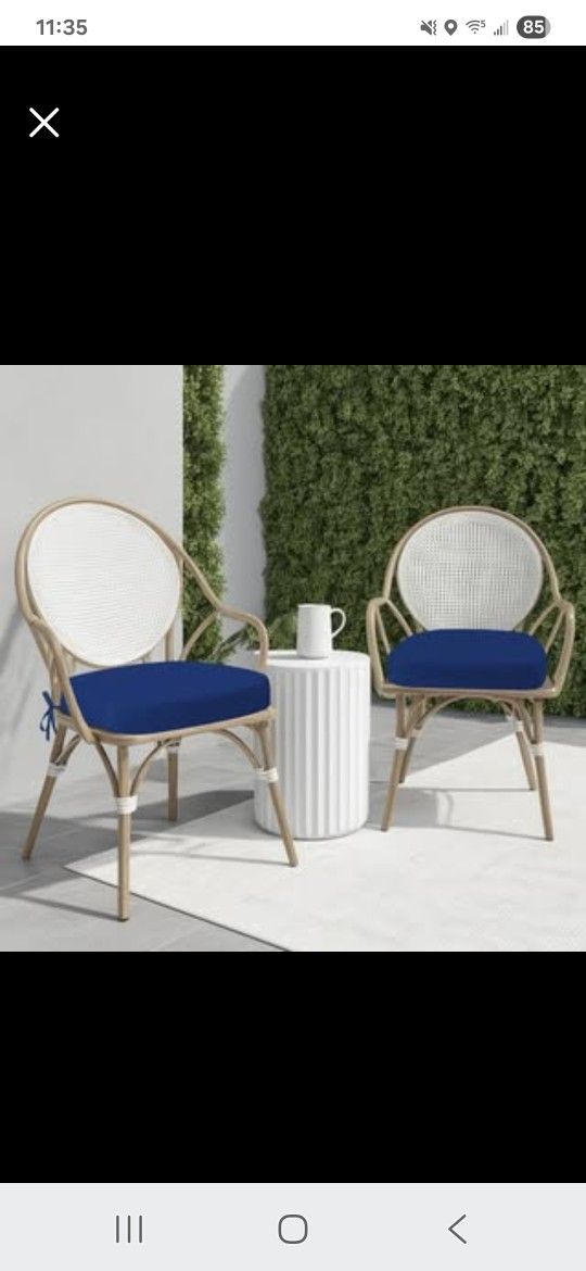 idee-home Outdoor Chair Cushions Set of 2