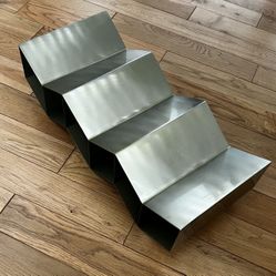 CB2 herringbone gold wine rack