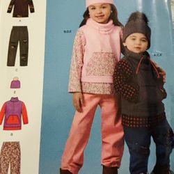 Simplicity R10257 Kids Pant Set  Sizes 4-6 New Uncut