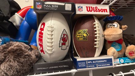 Footballs with no autographs 2 footballs 75$