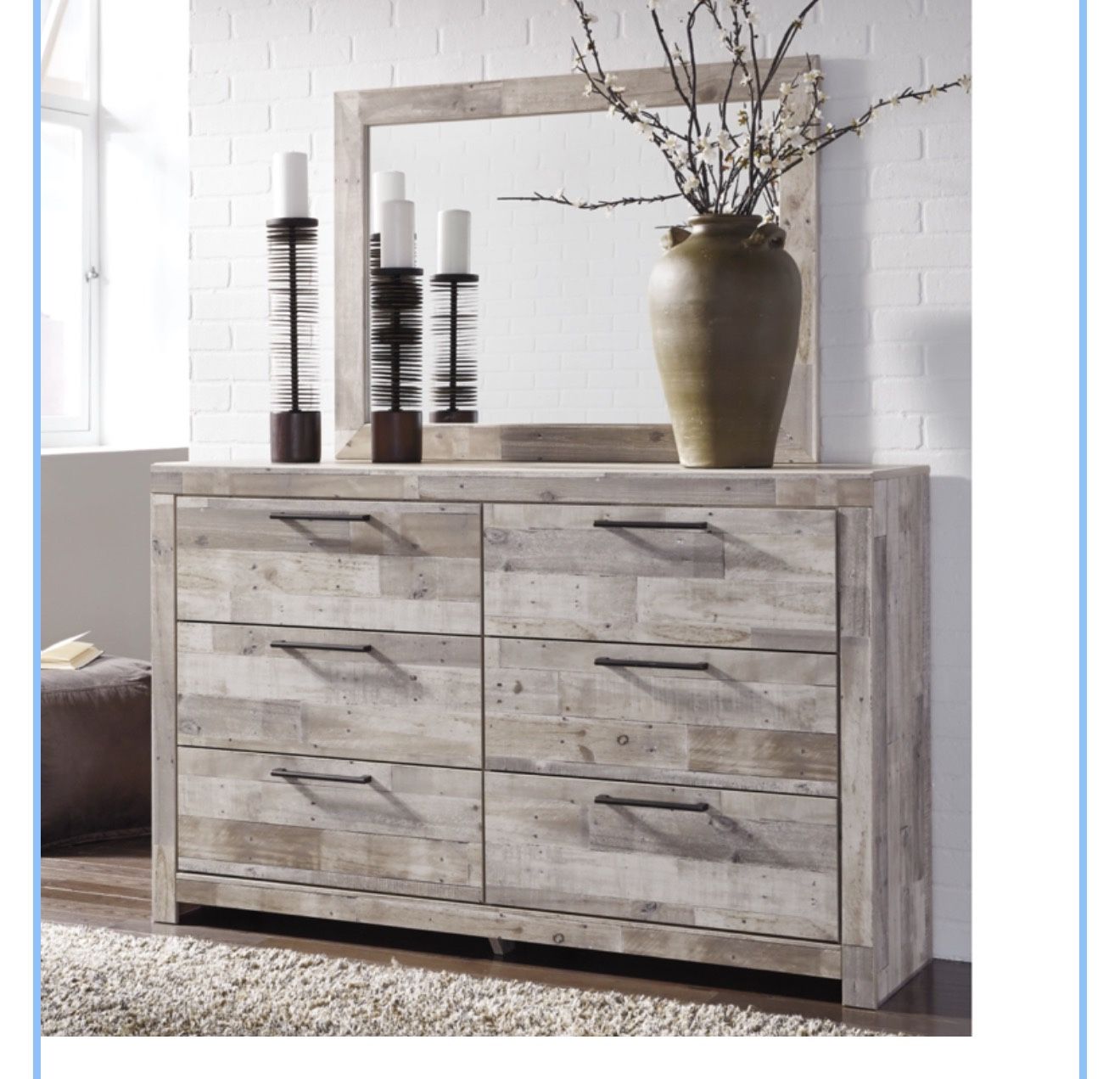 Dresser With Mirror And Night Stand 