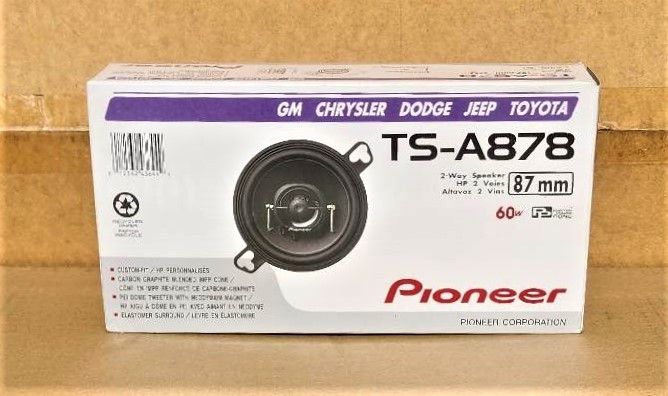 Pioneer Car Speakers Set 3.5 Inch 2-Way Coaxial Speaker System 60 Watts TS-A878 🚨 Payment Options Available 🚨 No Credit Needed 🚨