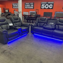 Led Bluetooth  Sofa Loveseat Recliner 