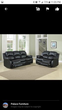 2pc sofa love set black or brown
