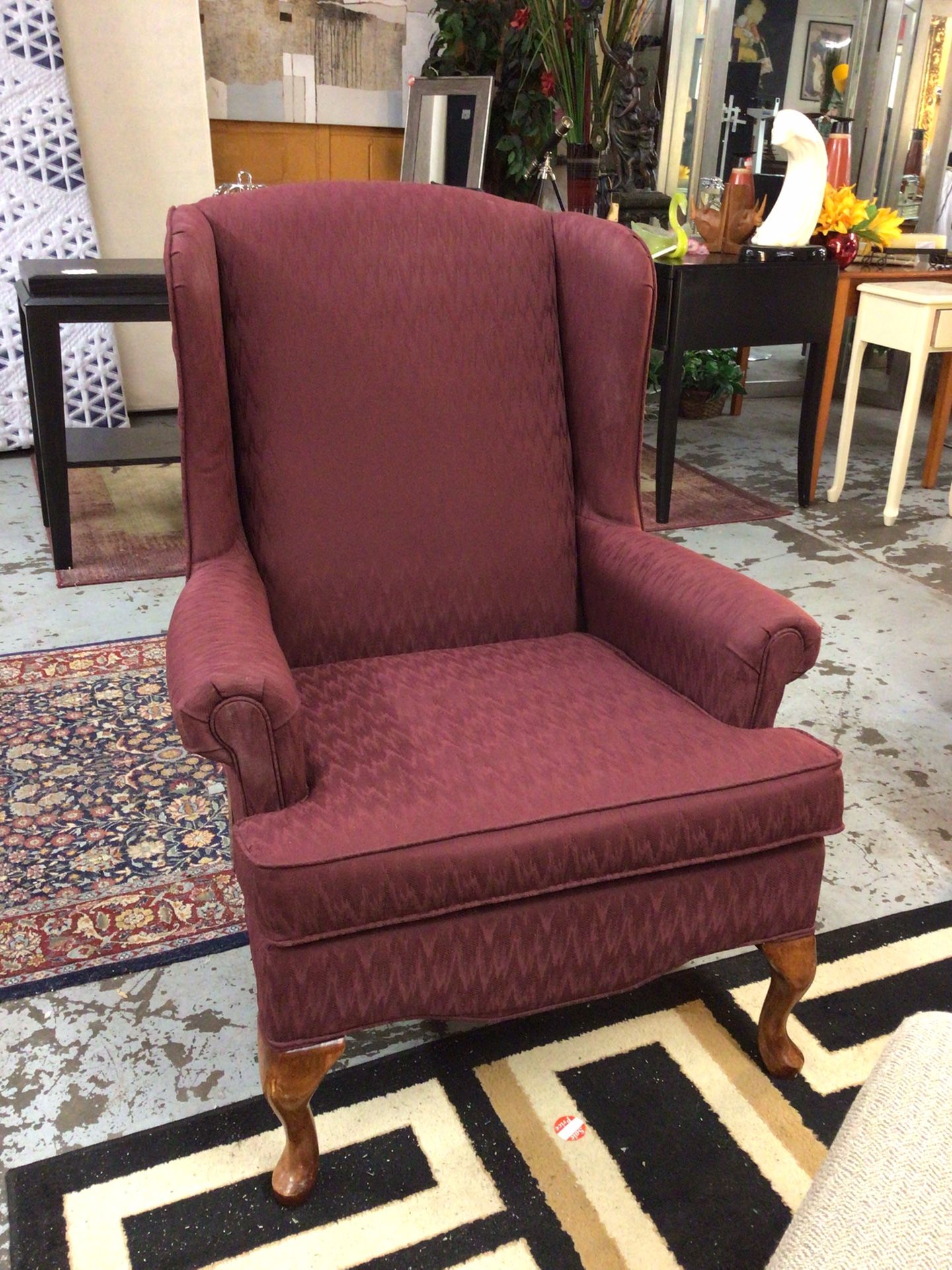 Maroon Wingback Chair For Sale 🪑