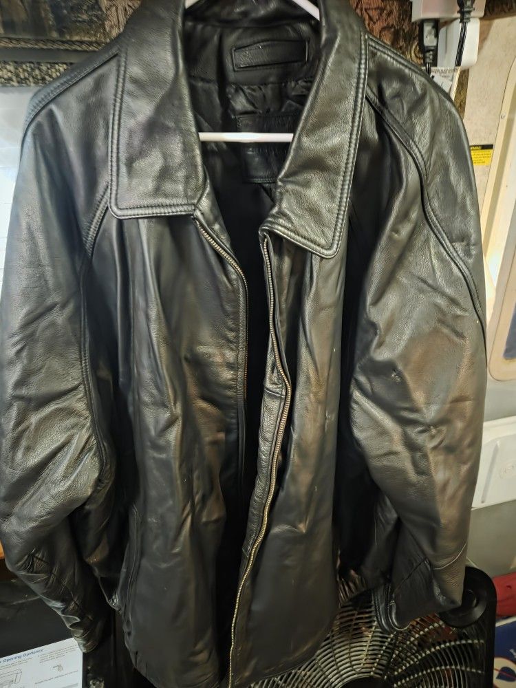 Men's Leather Coat. Good for all events!