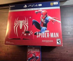Sony PlayStation 4 Pro PS4 Spiderman Video Game Console Rare