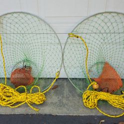 2 COMPLETE Matching Crab Pots 