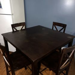 4 Chair Square Dining Room Table