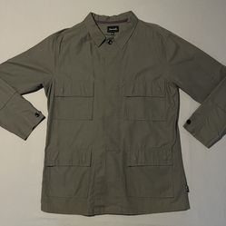 Vintage Diamond Supply Co Ripstop Military M-65 Button Up Jacket Olive VNDS